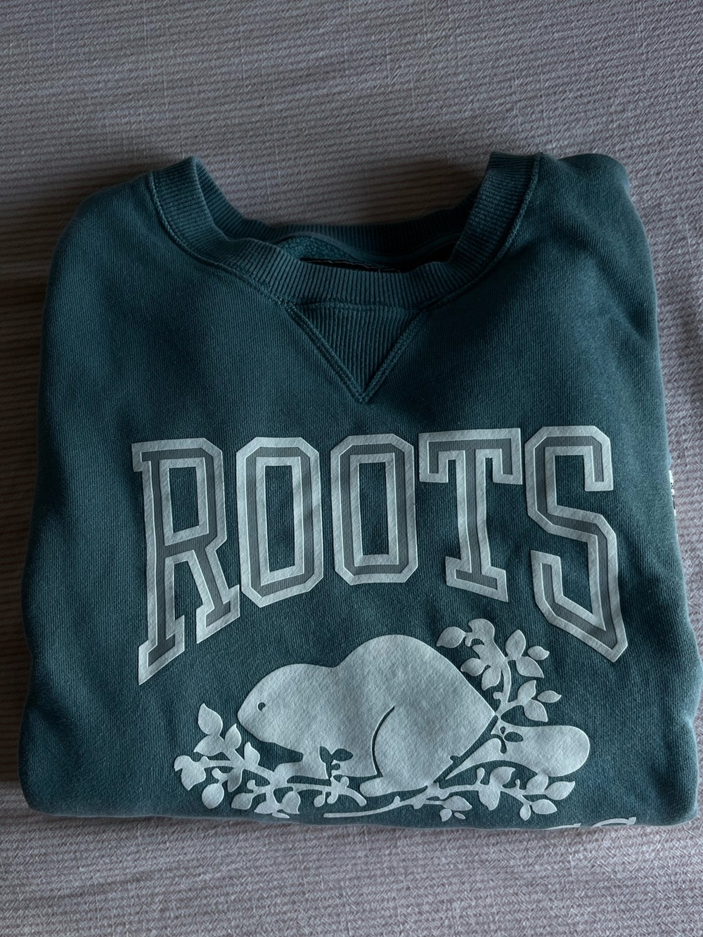 Roots Teal Crewneck